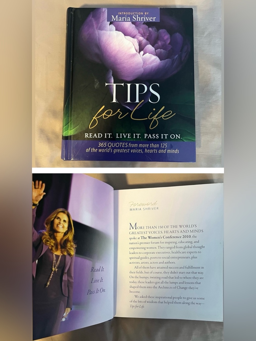 Tips For Life Hardcover Self Help Book 365 Quotes For The Year By Maria Shriver